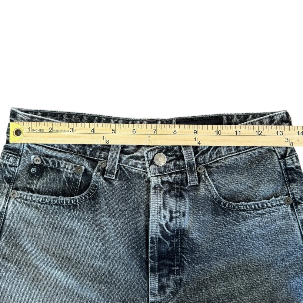 AG Mari High-Rise Slim Straight Jeans 26 Distortion Black Y2K Grunge 90s Denim - Picture 9 of 10